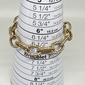 J. Crew Good Tone Rhinestone Pave Link Bracelet